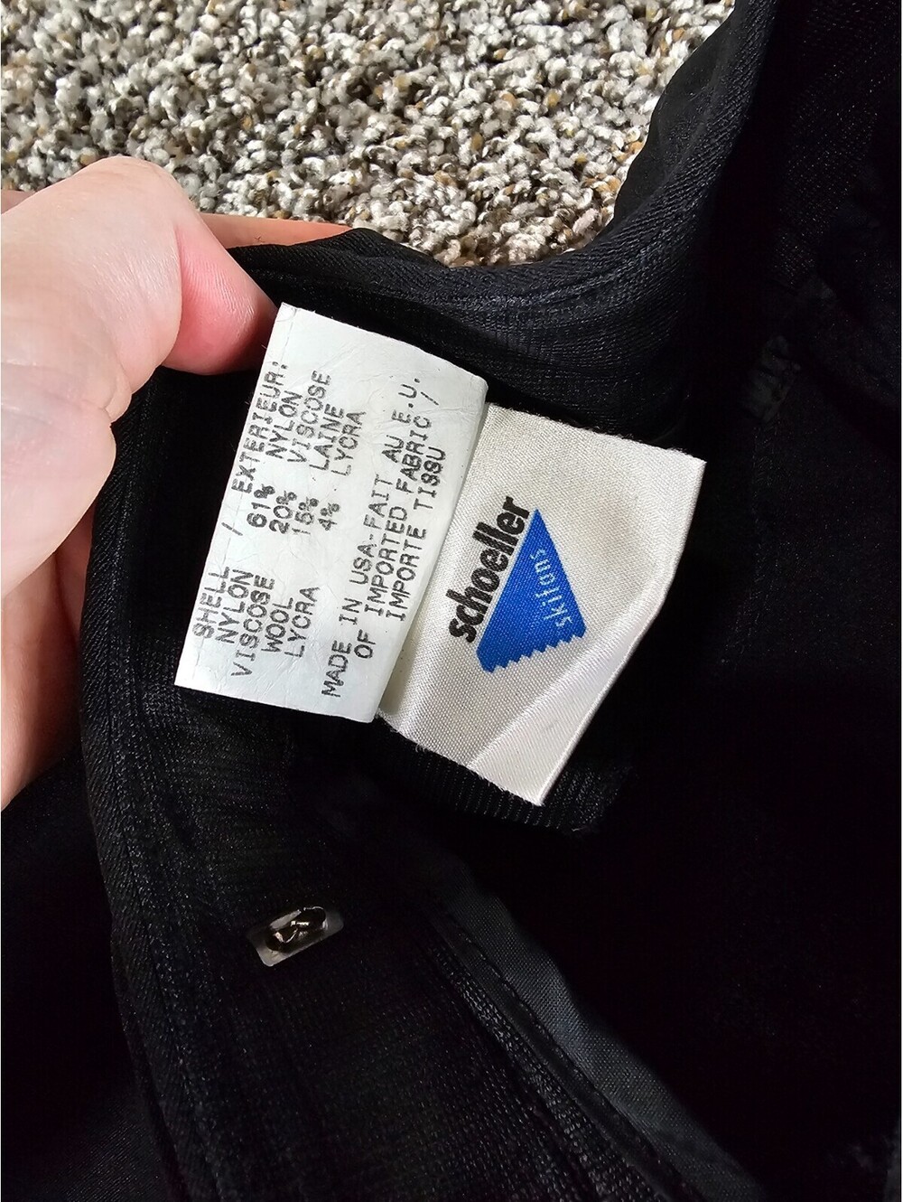 Vintage 1990s Schoeller Womens Sz 4 Stirrup Style Ski Winter Pants Black - Picture 3 of 5